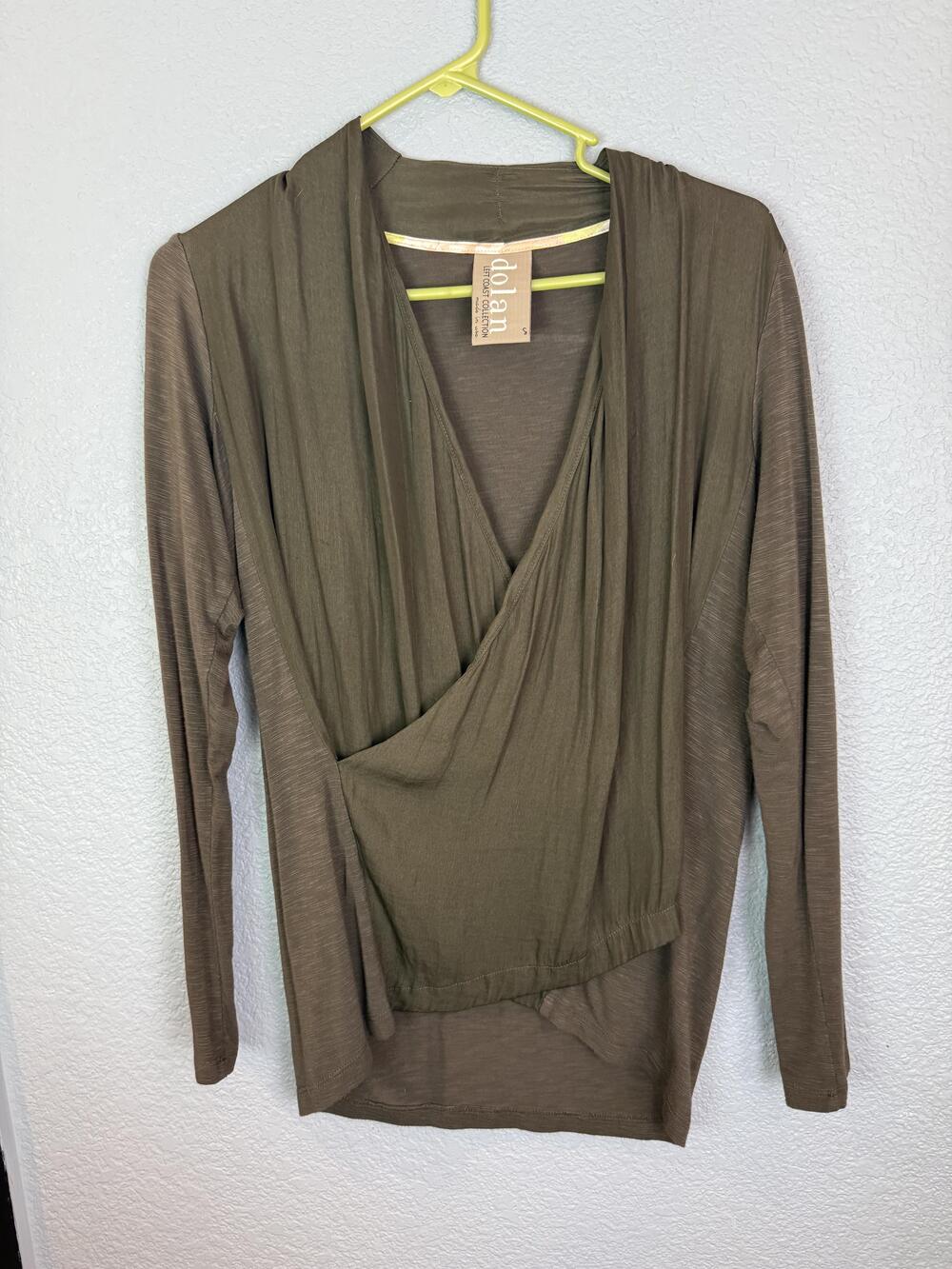 Dolan Left Coast Collection Top Womens Small Drape Pullover Top Made in USA